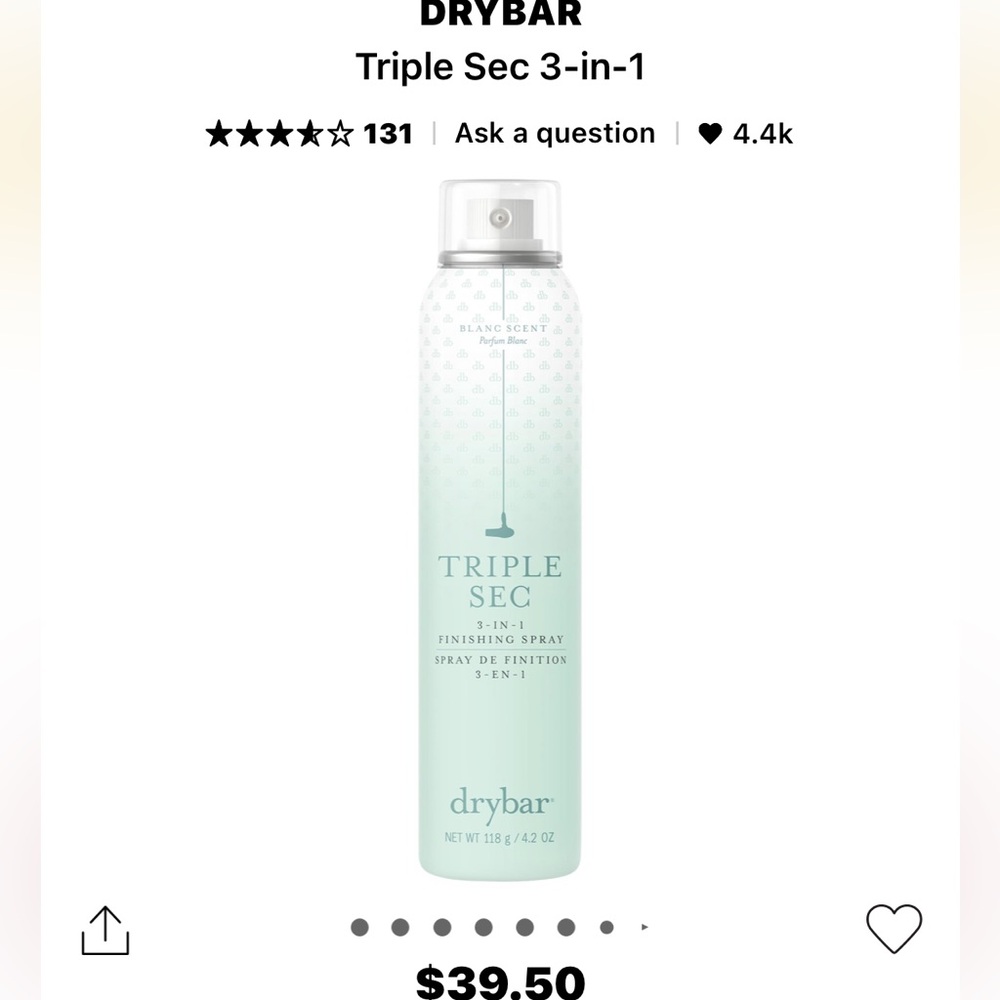 Dryer Triple Sec Finishing Spray